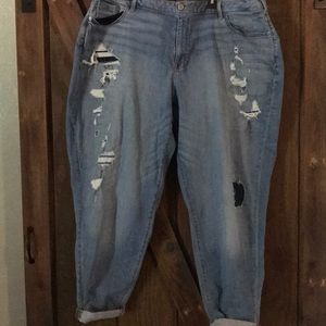 Lane Bryant boyfriend cropped jeans